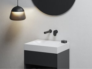 Potinkinis praustuvo maišytuvas Ravak Spring 019.00, juodos matinės spalvos