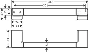 Rankena Hansgrohe AddStoris, chromo spalva