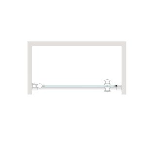 Dušo durys nišoms Brasta Glass GRETA 100x2000 pilkas stiklas