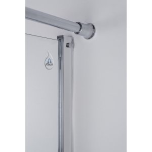 Dušo kabina Brasta Glass KARINA 780-790x780-790x2000 skaidrus stiklas, juodos sp. profilis