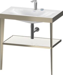 Praustuvas Duravit Xviu 80x48 su juoda konsolė