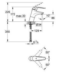 Praustuvo maišytuvas GROHE Euroeco special