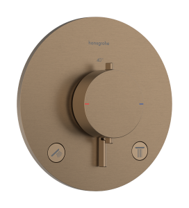 Dekoratyvinė dalis potinkiniam termostatiniam maišytuvui HANSGROHE Ecostat Comfort S, 2 funkcijos, spalva - šlifuotos bronzos