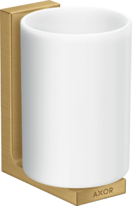 Dantų šepetėlių laikiklis AXOR Universal Rectangular, šlifuoto aukso spalva (Brushed Gold Optic)