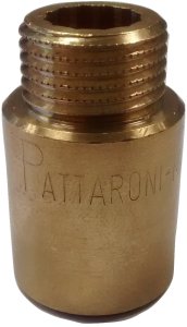 Prailginimas PATTARONI 1/2"x50mm, žalvaris