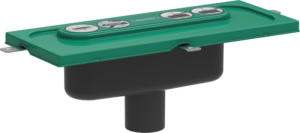 Latakas HG uBox universal Min.H=75mm, d50, su „Dryphon“ 1 l/s, vertikalus išbėgimas