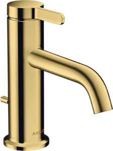 Praustuvo maišytuvas AXOR One 70 su svirtiniu (pop-up) dugno vožtuvu, poliruoto aukso spalvos (Polished Gold Optic)