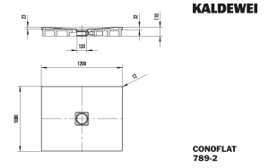 Dušo padėklas Conoflat 794-2 80x140, easy clean danga, antislip danga, su polistirolo atrama