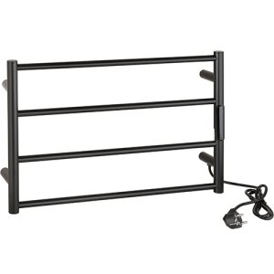 Elektrinis rankšluosčių džiovintuvas BEMETA Laderra mini, 560x370 mm, 63 W, juodas matinis