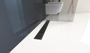 Dušo latakas Alcadrain APZ10BLACK, 750 mm, plastikinis, su juodom grotelėm