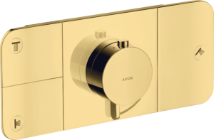 Dekoratyvinė dalis AXOR One potinkiniam termostatinia maišytuvui, 3 fuknkcijų, poliruoto aukso spalvos (Polished Gold Optic)