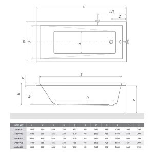 Vonia Roth Kubic Neo 170x75 cm