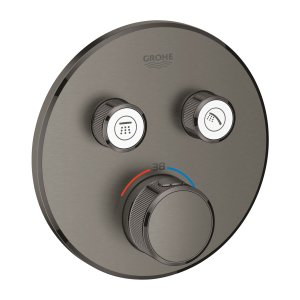 Dekoratyvinė dalis potinkinio dušo maišytuvo GROHE Grotherm SmartControl 2 funkcijų matinės grafito spalvos