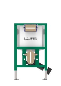 Potinkinis rėmas Laufen INEO su bakeliu pakabinamam unitazui, pažemintas, Dual Flush 6/3 l, reguliuojamas iki 4.5/3 l, 4/2.6 l