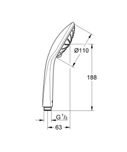 Dušo galva GROHE Euphoria 110 trijų srovių