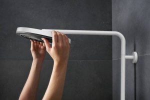 Termostatinė dušo sistema HANSGROHE Pulsify S Puro 260, 1 srovės, spalva - balta matinė (matt white)