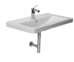 Praustuvas Jika CUBITO, 850x485x165 mm, su 1 anga maišytuvui viduryje