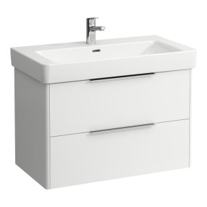 Spintelė praustuvui Laufen BASE 810x440x530 mm, su dviem stalčiais, praustuvui 813965, spalva- balta blizgi