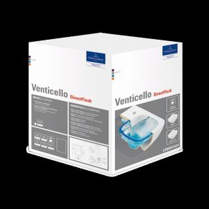 Pakabinamas unitazas VILLEROY&BOCH Venticello „Direct Flush” sistema + plonas dangtis