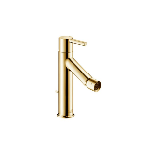 Bidė maišytuvas AXOR Starck su svirtiniu (pop-up) dugno vožtuvu, poliruoto aukso spalvos (Polished Gold Optic)