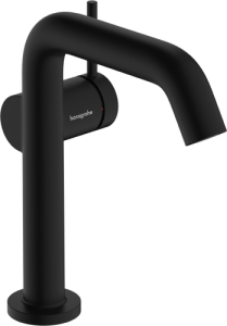 Praustuvo maišytuvas HANSGROHE Tecturis S 150 Fine CoolStart EcoSmart+, su "push-open" dugno vožtuvu, spalva - juoda matinė (matt black)