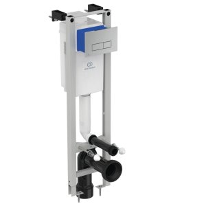 WC rėmas, Ideal Standard ProSys Eco M, siauras(30cm), 3/6l (reguliuojasi į 4/2l), su mygtuku Oleas M2, chromas