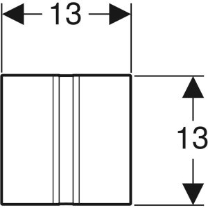 Elektroninis pisuaro vandens nuleidimo mygtukas Geberit Type50, 230V, matino chromo spalvos
