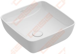 Praustuvas VILLEROY&BOCH Artis 410x410 mm montuojamas ant satlviršio su Ceramic plus danga