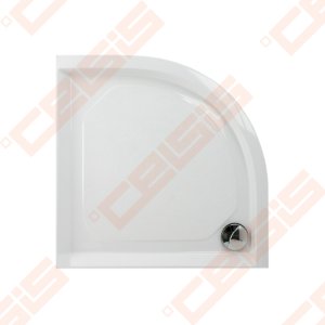 Dušo padėklas PAA CLASSIC 90x90 su panele ir kojelėmis, baltas (radius 500)