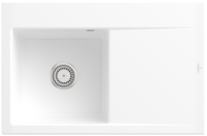 Plautuvė Style 45 dubuo kairėje White Alpine skylė maišytuvui C+