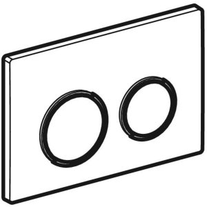 Vandens nuleidimo mygtukas Geberit Omega20 Round, balta/balta matinė