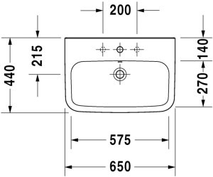 Praustuvas DURAVIT Durastyle 650x440 cm