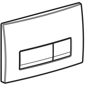 Vandens nuleidimo mygtukas Geberit Delta50 Square, baltas/baltas