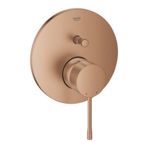 Dekoratyvinė dalis potinkinio vonios/dušo maišytuvo Grohe Essence New 2 funkcijų matinė rausvo aukso spalvos (brushed warm sunset)