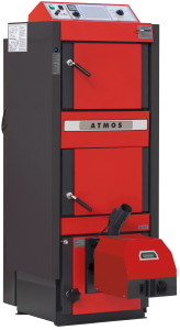 Katilas Atmos DC18SP; 4,5-20kW (tinka kūrenti malkomis ir medienos granulėmis)