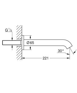 Snapas vonios potinkinis Essence 221mm nerūdijantis plienas