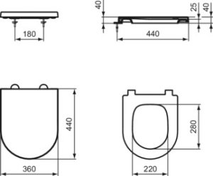Dangtis WC Ideal Standard La Dolce Vita, soft close