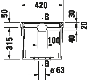 Unitazo bakelis Duravit  1930 apatinis vandens įvadas