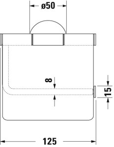 Laikiklis WC popieriui Starck T su dangteliu, brushed bronze