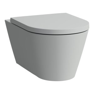 Pakabinamas unitazas Laufen KARTELL, Rimless, tylus sūkurinis nuplovimas 'Silent flush', spalva - pilka matinė