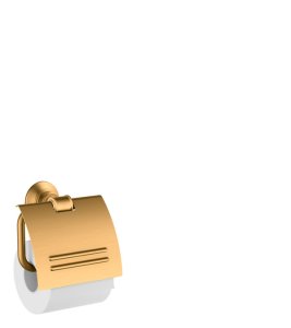 Tualetinio popieriaus laikiklis su dangteliu AXOR Montreux, šlifuoto aukso spalva (Brushed Gold Optic)