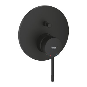 Dekoratyvinė dalis potinkinio dušo/vonios maišytuvo Grohe Essence New 2 funkcijų matinės juodos spalvos (Phantom Black)