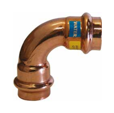 Alkūnė 90° V profilio vidus/vidus presuojamas varis 35x35