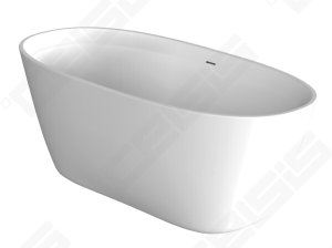 Akmens masės Balteco Xonyx vonia Nido 169x79x63cm balta spalva