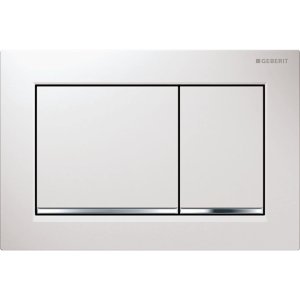 Vandens nuleidimo mygtukas Geberit Omega20 Square, baltas/chromas