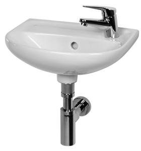 Praustuvas Jika LYRA PLUS, 400x310x145 mm, su 1 anga maišytuvui kairėje