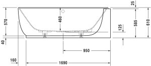 Vonia Luv 1850x950 į dešinį kampą