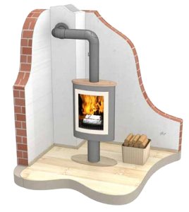 Vienasienė juodo plieno sieninė apdaila JEREMIAS Ferro1413 Dn120