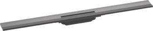 Raindrain Flex grotelės 90cm, pjaustomos, brushed black chrome   