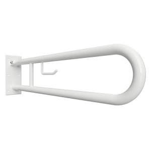Atlenkiama atrama Bemeta Help 750 mm su WC popieriaus laikikliu, balta